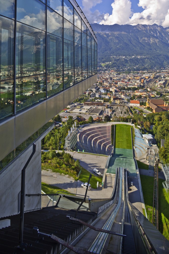 The view from the top of the Bergisel ski jump